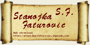 Stanojka Faturović vizit kartica
